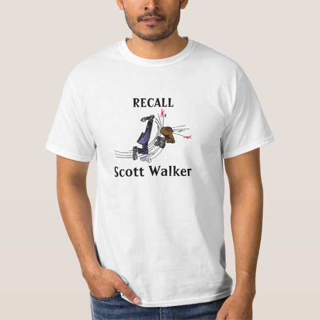 T-shirt Caminhante de Scott do aviso (Frente)