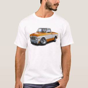 T-shirt Caminhão 1970-72 Alaranjado-Branco de Chevy C10