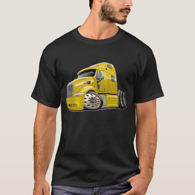 T-shirt Caminhão amarelo de Peterbilt (Frente)