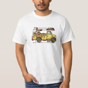 T-shirt Caminhão bonito da máquina desbastadora da cerej