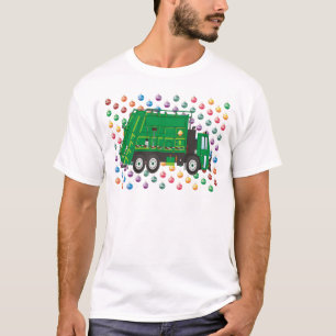 T-shirt Caminhão de lixo de Natal dezembro