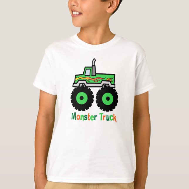 T-shirt Caminhão Monstro Verde (Frente)