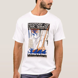 T-shirt Caminhão NYC do departamento dos bombeiros WPA