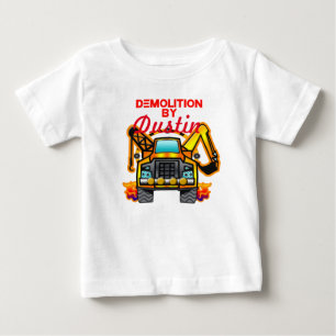 T-shirt Caminhão personalizado da demolição da constru