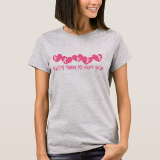 T-shirt Caminhar Faz Meu Coração Feliz