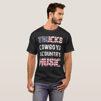 T-shirt caminhões, cowboys e country