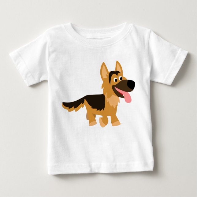 T-shirt Camisa-German shepherd-Cão-Cachorro-Cachorro (Frente)