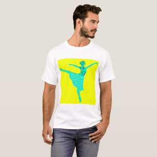 T-shirt Camisa-T básica de Feliz ano novo balé, branca