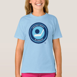 T-shirt Camisa-T Das Raparigas De Hockey Night Retro