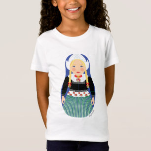 T-shirt Camisa-T das raparigas de Matryoshka Holandesas