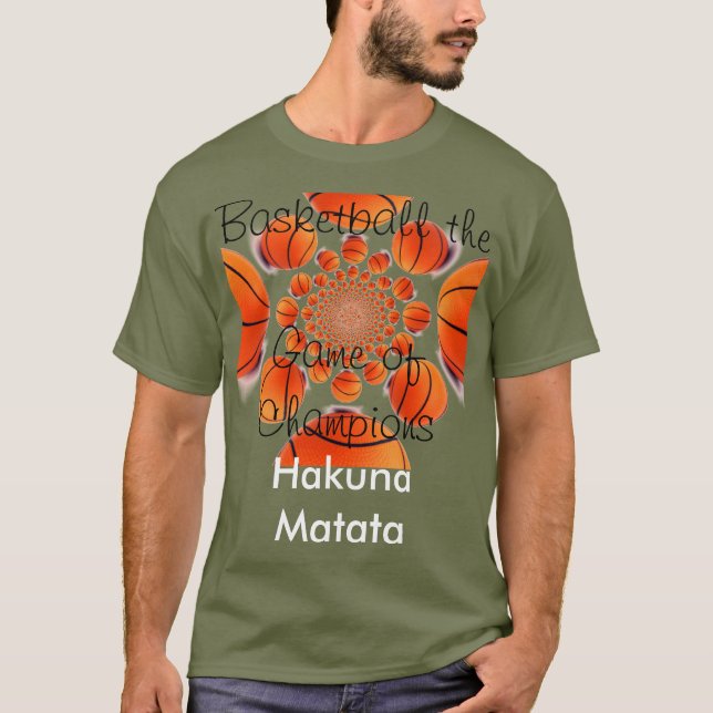 T-shirt Camisa-T de Basquete Confortável de Hakuna Matata (Frente)