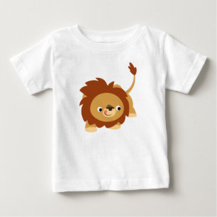 T-shirt Camisa-T De Bebê De Leão De Cartoon Sprightly