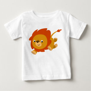 T-shirt Camisa-T De Bebê Lion De Cartoon Rápido