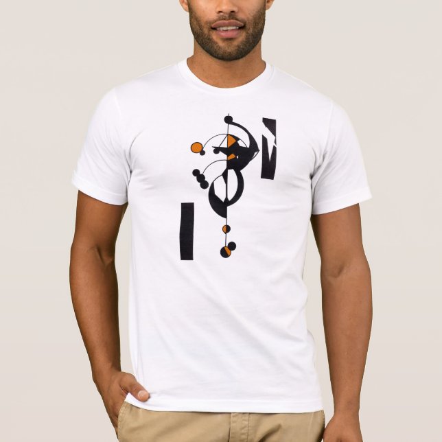 T-shirt Camisa-T de Design Geo Laranja (Frente)