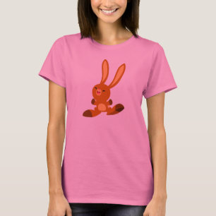 T-shirt Camisa-T de Feliz-branca