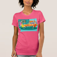 Camisa-T do Jogo de Cartões para Mulheres Retro Se