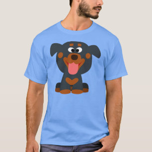 T-shirt Camisa-T do Rottweiler do Bebê de Cartoon