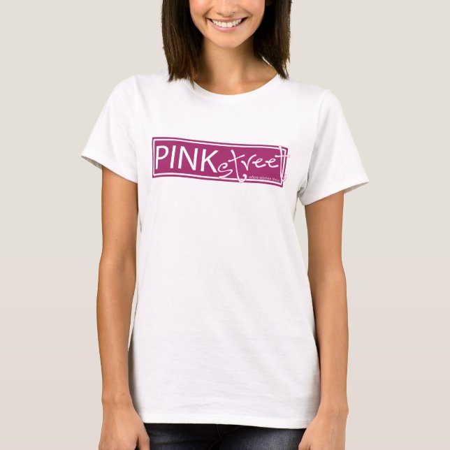 T-shirt Camisa-T feminina do legado da rua rosa (Frente)
