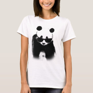 T-shirt Camisa-T legal Panda Vestindo Óculos-de-sol