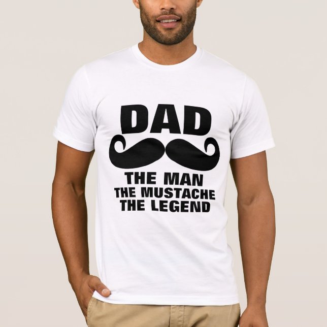 T-shirt & camisas do pai do bigode (Frente)