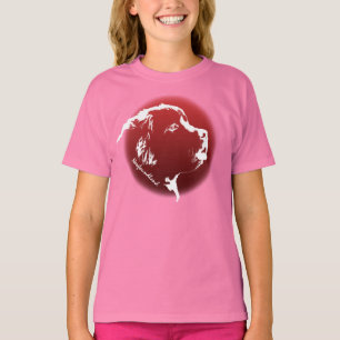 T-shirt Camiseta-Camiseta de cão do Cachorro da Terra Nova