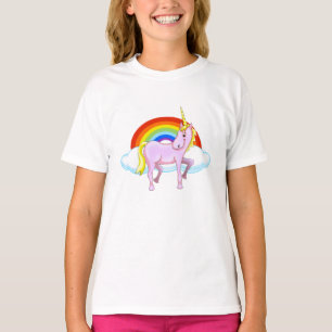 T-shirt Camiseta-doce da Garota-Unicórnio