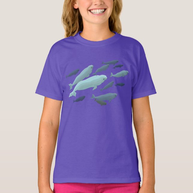T-shirt Camiseta-doce de-baleia Beluga (Frente)