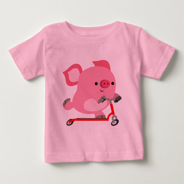 T-shirt Camiseta-Patinete-Porco-Camiseta-Porco (Frente)