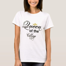 T-shirt Camiseta-Rainha de algodão