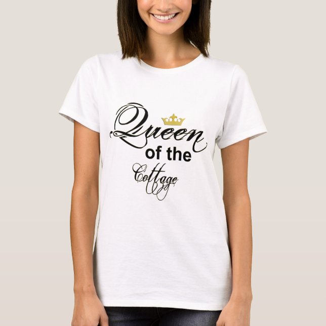 T-shirt Camiseta-Rainha de algodão (Frente)