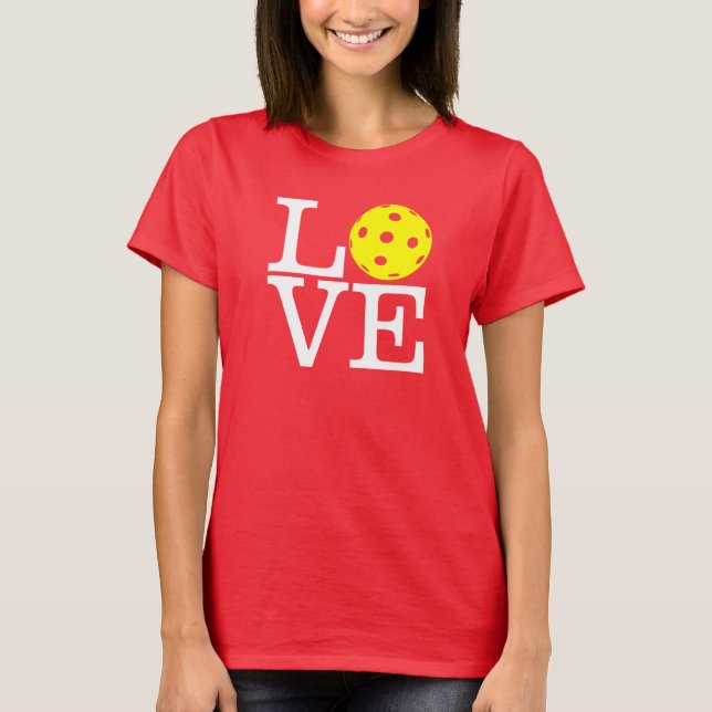 T-shirt Camiseta-taça-taça-de-película feminina: "AMOR" (V (Frente)