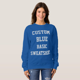 T-shirt Camisola azul básica personalizada para mulheres
