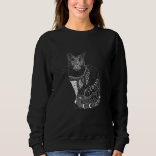 T-shirt Camisola branca do gato