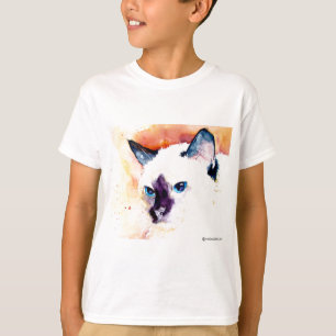 T-shirt Camisola da juventude do CAT SIAMESE