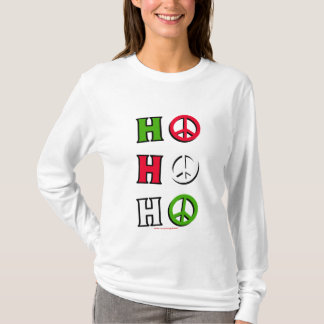 T-shirt Camisola da paz do Natal "ho ho ho" -