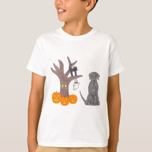 T-shirt Camisola da queda do preto de labrador retriever