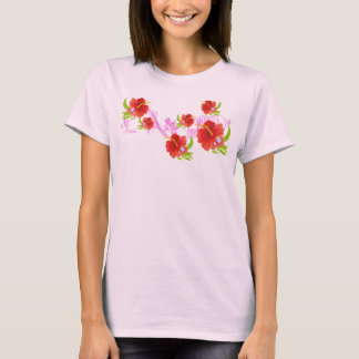T-shirt camisola de alças da brisa do hibiscus