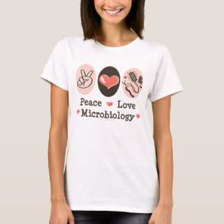 T-shirt Camisola de alças da microbiologia do amor da paz