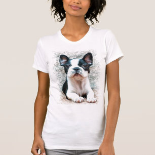 T-shirt Camisola de alças do buldogue francês