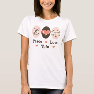 T-shirt Camisola de alças do Tofu do amor da paz