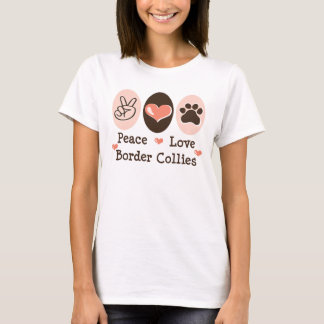 T-shirt Camisola de alças dos Collies de beira do amor da