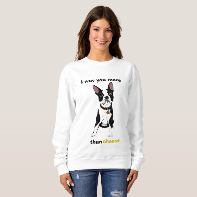 T-shirt Camisola de Boston Terrier (Frente Completa)