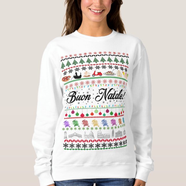 T-shirt Camisola de Buon Natale (Frente)