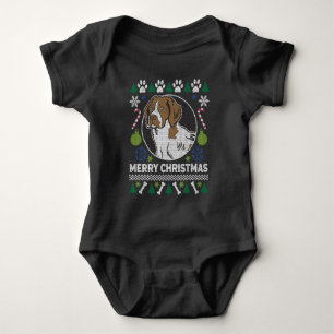 T-shirt Camisola feia do Natal da raça do cão do Spaniel