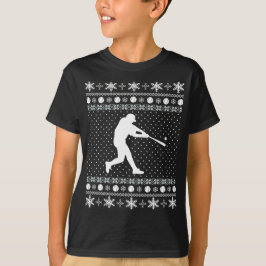 T-shirt Camisola feia do Natal do basebol