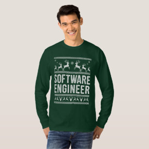 T-shirt Camisola feia do Natal do engenheiro de Softwarel