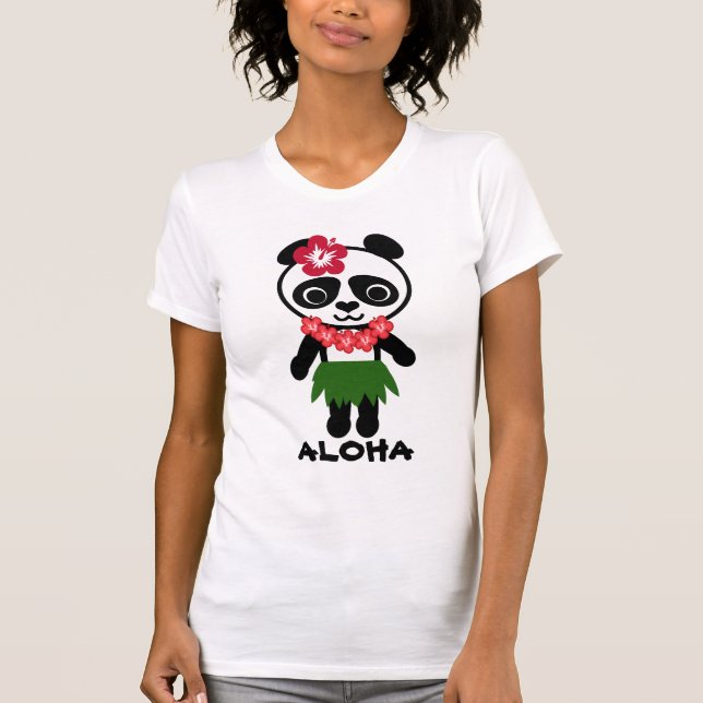 T-shirt Camisole das senhoras da panda de Hula (Frente)