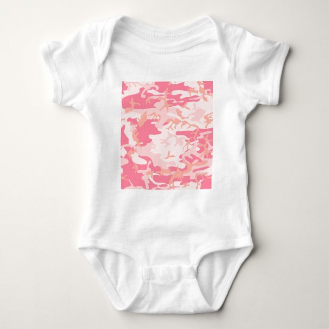 T-shirt Camo rosa - Girly Camo (Frente)