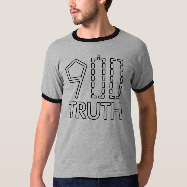 T-shirt Campainha de 911 homens da verdade (Frente)