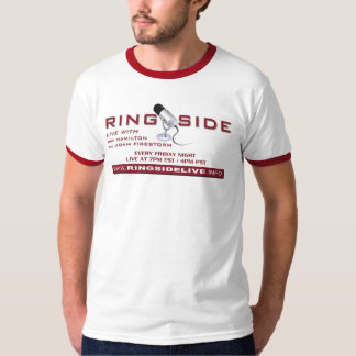 T-shirt Campainha vermelha do Ringside/branca viva